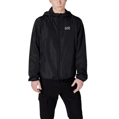 Ea7 Black Polyester Jackets & Coat