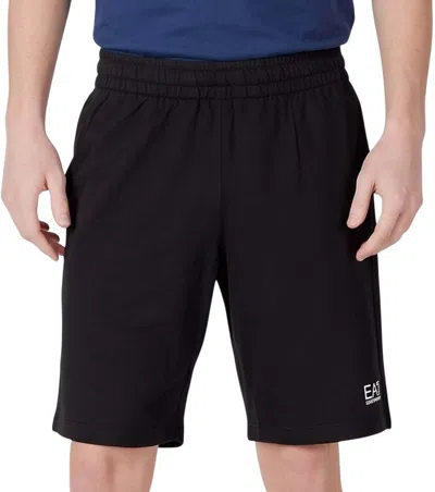 Ea7 Logo-print Shorts In Animal Print