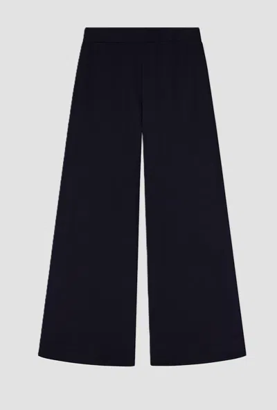 Ea7 Black Woman Palace Trousers In Blue