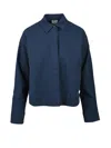 Ea7 Blue Cotton Elastane Short Shirt In Blue