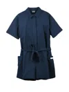Ea7 Blue Cotton Elastane Stretch Jumpsuit In Blue