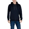 Ea7 Blue Cotton Hoody In Blue