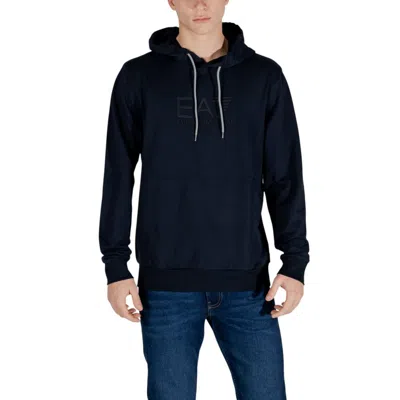 Ea7 Blue Cotton Hoody