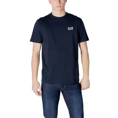 Ea7 Blue Cotton Sportswear In Brown