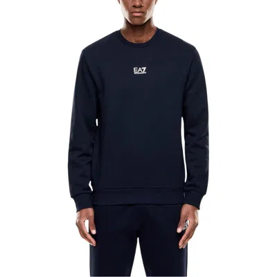 Ea7 Blue Cotton Sweatshirt