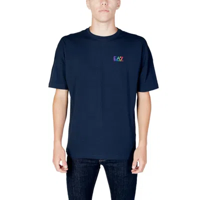 Ea7 Blue Cotton T-shirt