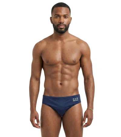 Ea7 Blue Logo Swim Brief