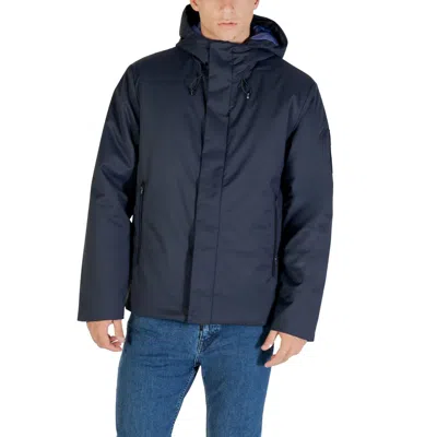 Ea7 Blue Polyester Coat