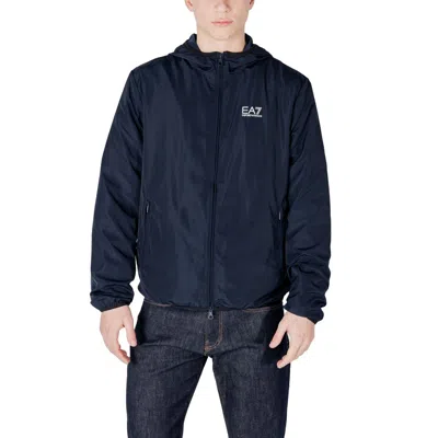 Ea7 Blue Polyester Jackets & Coat