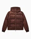 Ea7 Bomber Jacket Oversized With Extra Padding And Monogram In Brown