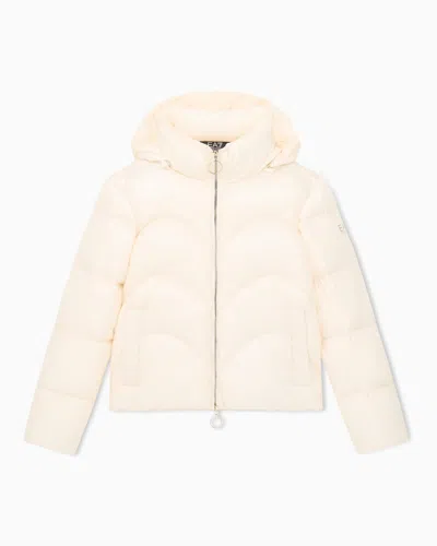 Ea7 Bomber Jacket Regular Fit Padded In Beige