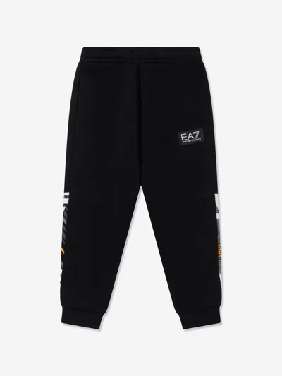 Ea7 Kids' Boys Graphic Side Joggers In Black
