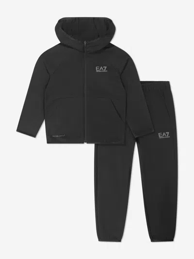 Ea7 Kids' Boys Natural Ventus7 Tracksuit In Black