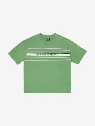 Ea7 Kids' Boys Striped Logo T-shirt