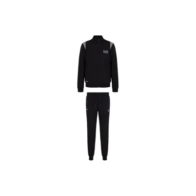 Ea7 Brand Logo Casual Wear Set In Black
