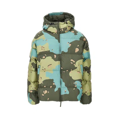 Ea7 Camouflage Ripstop Padded Jacket In Multi