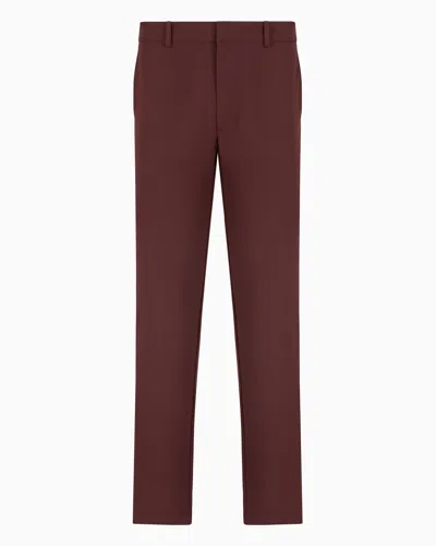 Ea7 Casual Trousers In Brown