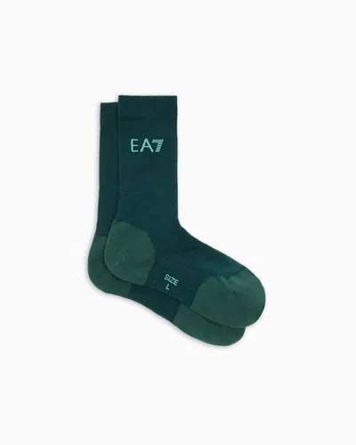 Ea7 Chaussettes Tennis Pro En Coton Mélangé