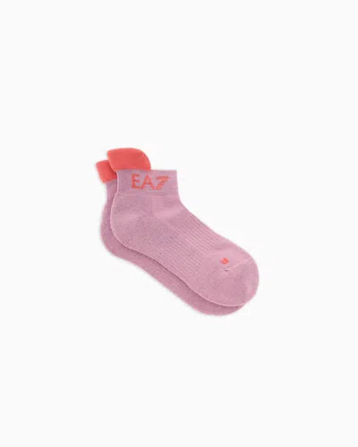 Ea7 Chaussettes Tennis Pro En Coton Mélangé