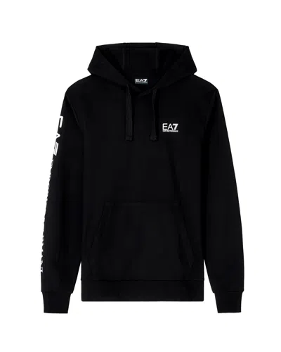 Ea7 Classic Crew Neck Sweater For Men In Black/white