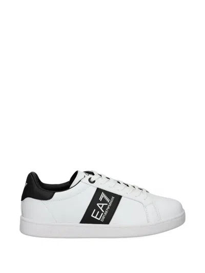 Ea7 Classic Leather Sneakers In White