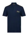 Ea7 Classic Letter Logo Polo Shirt In Black
