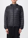 Ea7 Core Identity Packable Down Jacket With Hood In Black