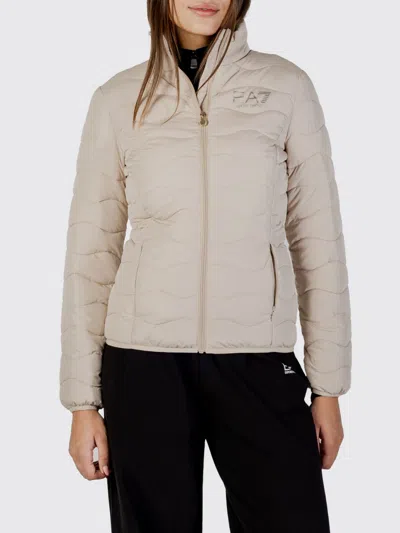 Ea7 Coat  Woman Color Beige In Neutral