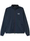Ea7 Logo Blouson Jacket In Blue