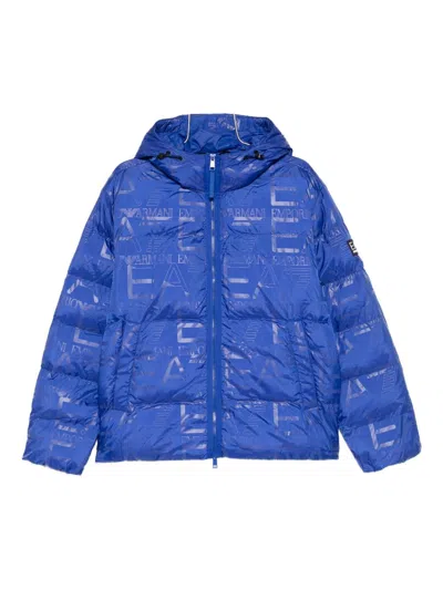 EA7 COATS BLUE AND GREEN