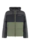 Ea7 Color-block Polyamide Down Jacket In Multi