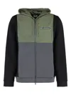 Ea7 Athletic Colour Block Hooded Sweatshirt In Nylon And Viscose Blend In Multi