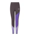 Ea7 Leggings In Colour-block-optik In Purple
