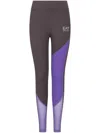 Ea7 Leggings In Colour-block-optik In Purple