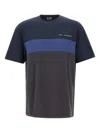 Ea7 Colour-block Short-sleeve T-shirt In Blue