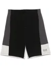 Ea7 Emporio Armani Colour-block Shorts In Black