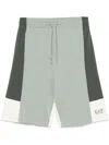 Ea7 Emporio Armani Colour-block Shorts In Green
