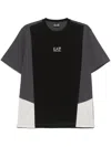 Ea7 Colour-block T-shirt In Black
