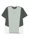 Ea7 Colourblock Jersey T-shirt In Green