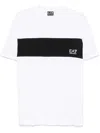 Ea7 Colourblock T-shirt In White
