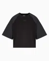 Ea7 Contemporary Sport Cotton-jersey Crew-neck T-shirt In Black