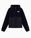 Ea7 Contemporary Sport Hooded Sweatshirt With Scuba Inserts