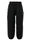 Ea7 Contrast-trim Joggers In Black