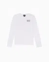 Ea7 Core Identity Boy Long-sleeved T-shirt In White