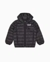 Ea7 Kids' Core Identity Boy Packable Puffer Jacket In Black