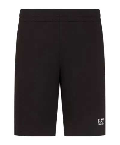 EA7 LOGO-PRINT SHORTS