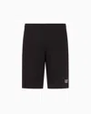 Ea7 Core Identity Cotton Bermuda Shorts In White