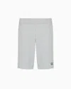Ea7 Core Identity Cotton Bermuda Shorts In Grey