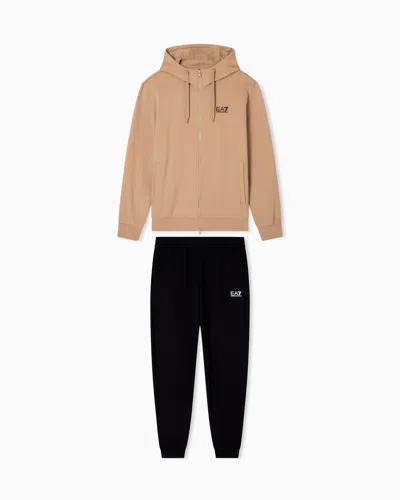 Ea7 Core Identity Cotton-blend Hooded Tracksuit