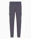 Ea7 Core Identity Cotton Cargo Trousers In Grey
